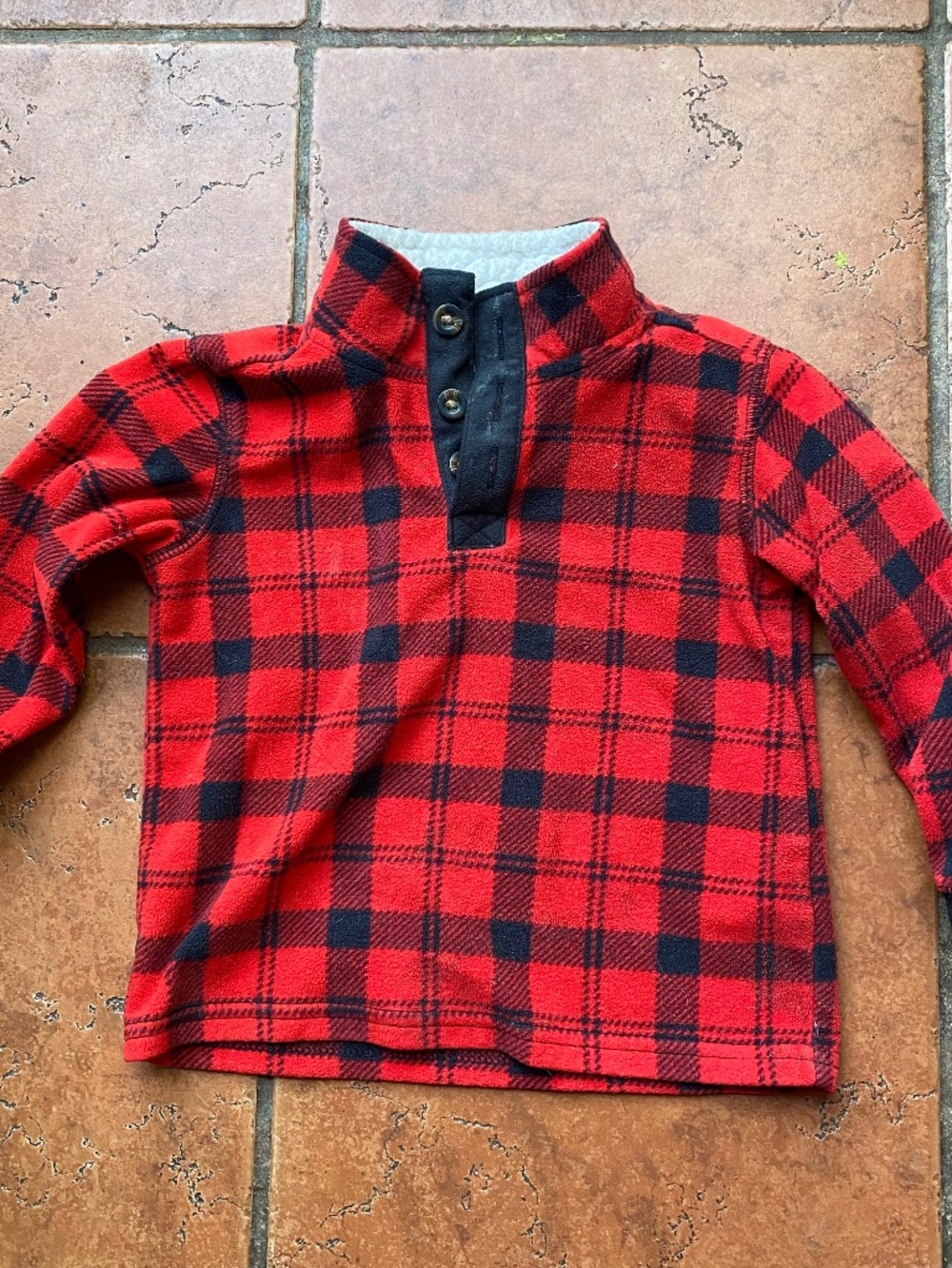Toddler 24month Black and Red Buffalo Plaid Fleece